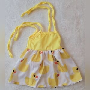 Yellow Rubber Duck Doll Dress – Halter Style Outfit for 18" Dolls